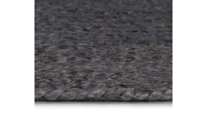 beBasic Handgjord jutematta rund 240 cm mörkgrå - Grey - Jutematta & hampamatta - Sisalmatta