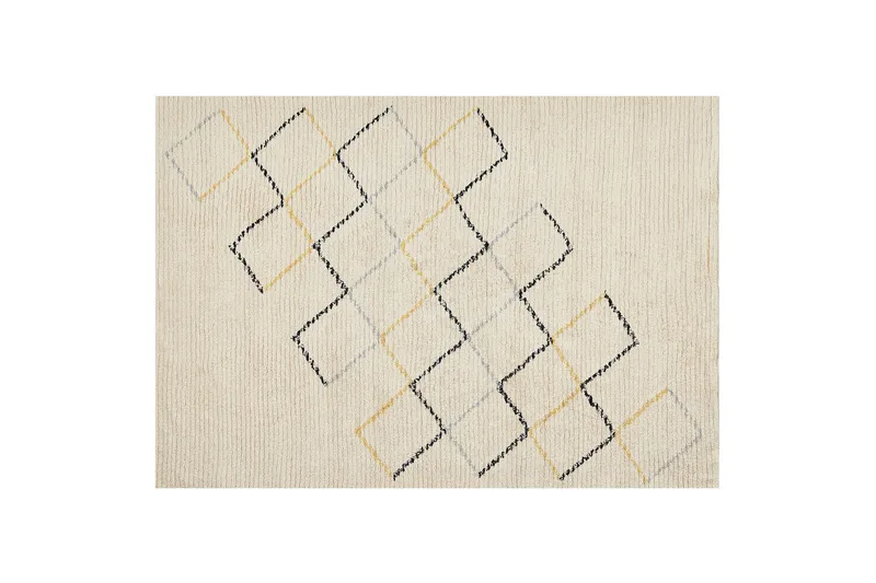 Beige Bomullsmatta 160x230 cm, Beige