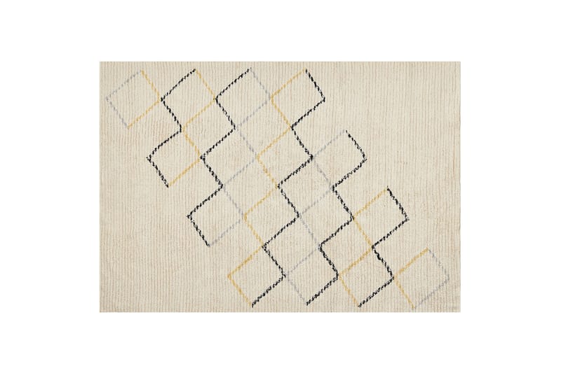 Beige Bomullsmatta 160x230 cm, Beige