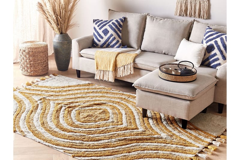 Bingol Ryamatta 140x200 cm - Gul - Textil & mattor - Matta - Modern matta - Ryamatta