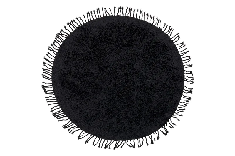 Bitlis Ryamatta 140 cm Rund, Svart