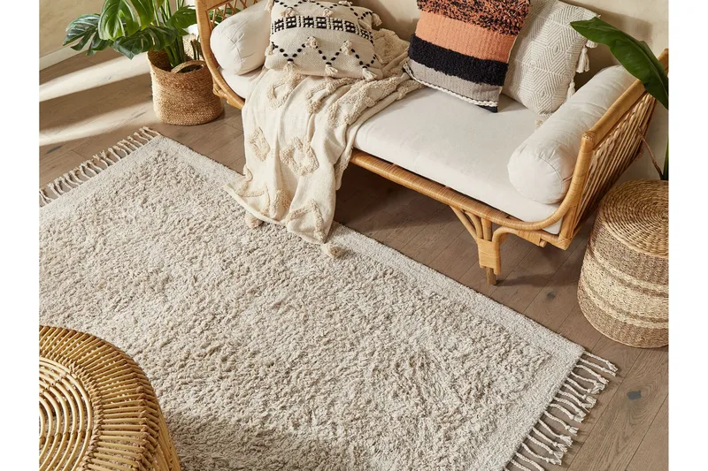 Bitlis Ryamatta 140x200 cm - Beige - Textil & mattor - Matta - Modern matta - Ryamatta