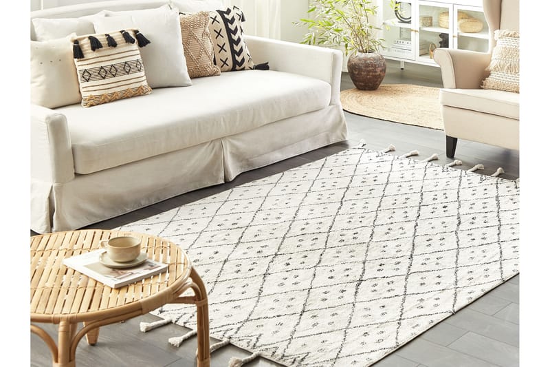 Bomullsmatta Agadir 140x200 cm - Svart/Vit - Textil & mattor - Matta - Modern matta - Bomullsmatta