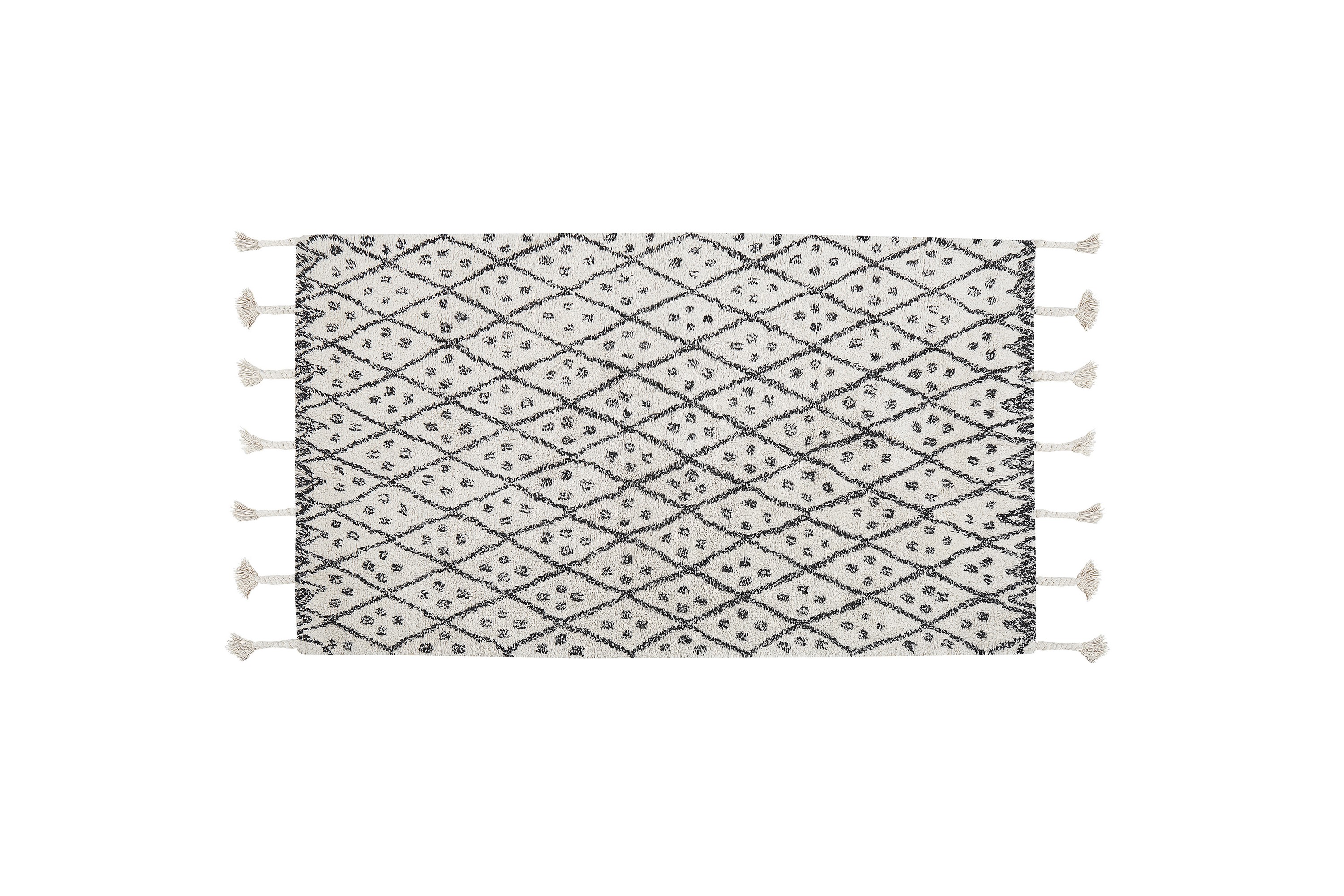 Bomullsmatta Agadir 80x150 cm Svart/Vit