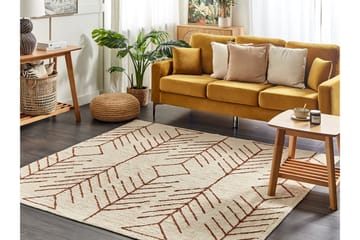 Bomullsmatta Akoren 200x200 cm Kvadratisk - Beige - Textil & mattor - Matta - Modern matta - Bomullsmatta