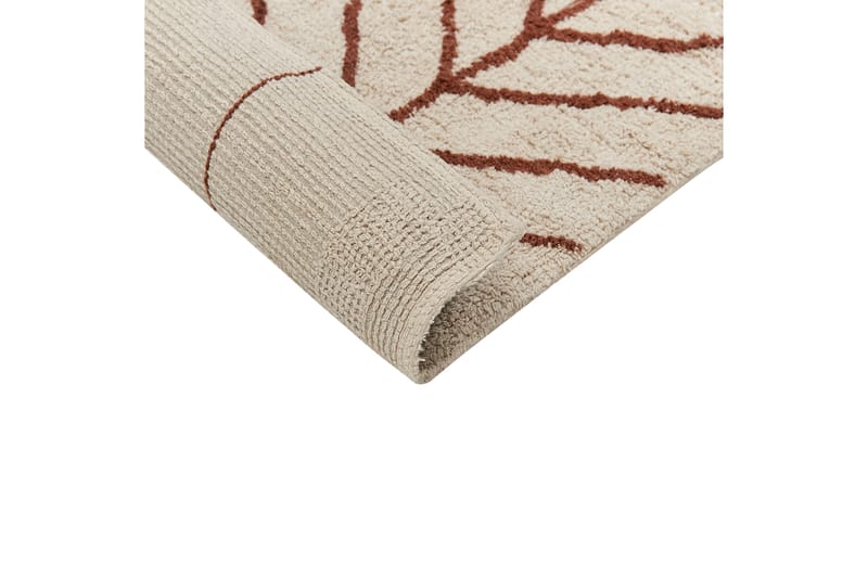 Bomullsmatta Akoren 200x200 cm Kvadratisk - Beige - Textil & mattor - Matta - Modern matta - Bomullsmatta