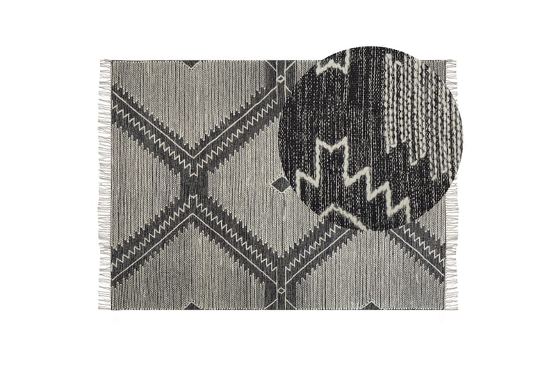 Bomullsmatta Arbaa 160x230 cm - Svart/Vit - Textil & mattor - Matta - Modern matta - Bomullsmatta