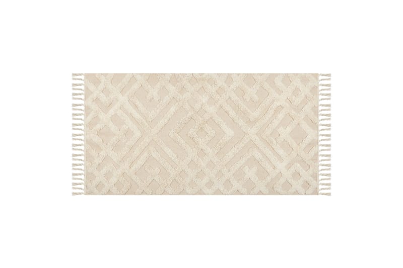 Bomullsmatta Ardahan 80x150 cm - Beige - Textil & mattor - Matta - Modern matta - Ryamatta