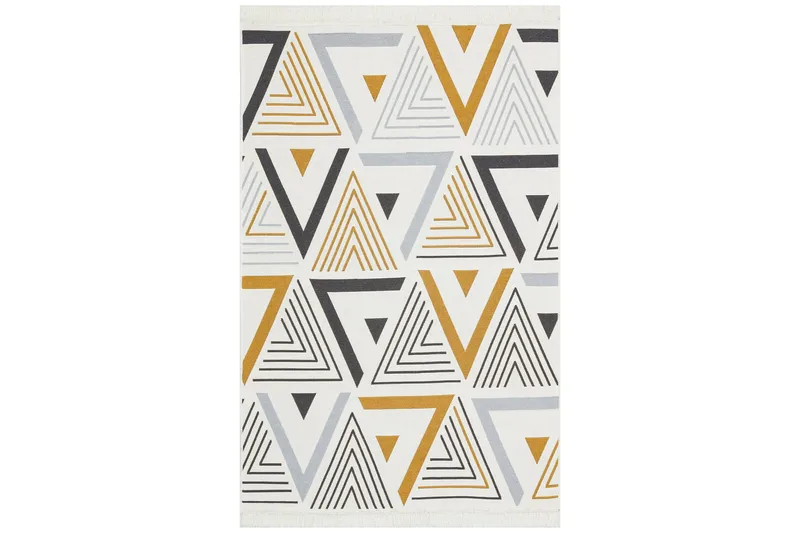 Are Bomullsmatta 120x180 cm Rektangulär, Gul/Grå