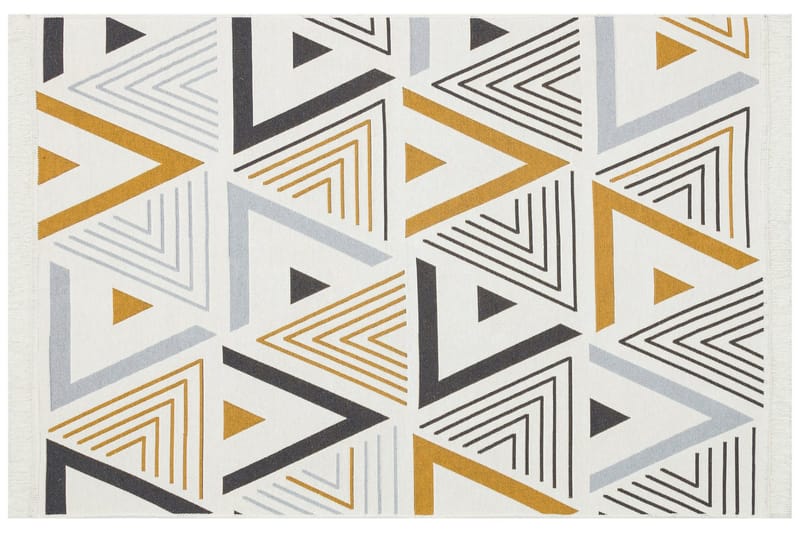 Are Bomullsmatta 160x230 cm Rektangulär - Gul/Grå - Textil & mattor - Matta - Modern matta - Bomullsmatta