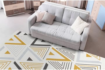 Bomullsmatta Are 160x230 Rektangulär - Gul/Grå - Textil & mattor - Matta - Modern matta - Bomullsmatta