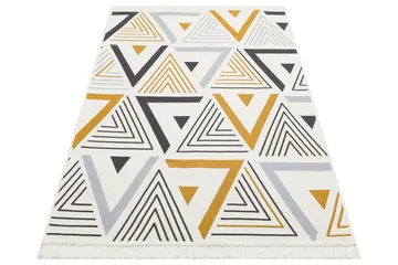 Are Bomullsmatta 160x230 cm Rektangulär - Gul/Grå - Textil & mattor - Matta - Modern matta - Bomullsmatta