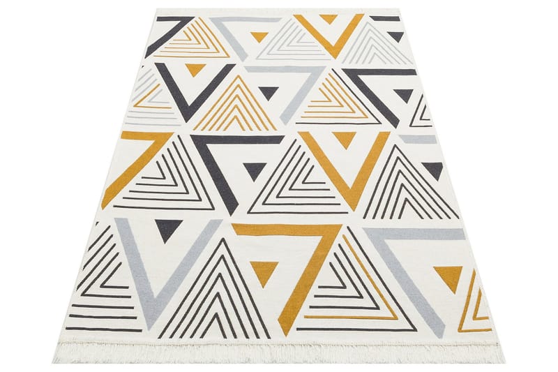 Are Bomullsmatta 160x230 cm Rektangulär - Gul/Grå - Textil & mattor - Matta - Modern matta - Bomullsmatta