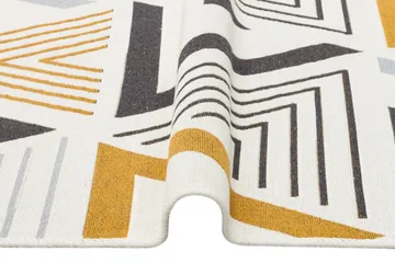 Are Bomullsmatta 160x230 cm Rektangulär - Gul/Grå - Textil & mattor - Matta - Modern matta - Bomullsmatta