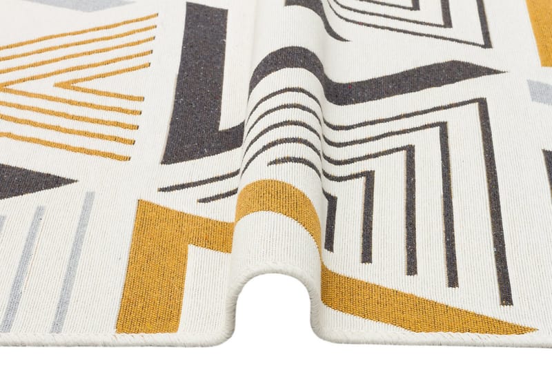 Are Bomullsmatta 160x230 cm Rektangulär - Gul/Grå - Textil & mattor - Matta - Modern matta - Bomullsmatta