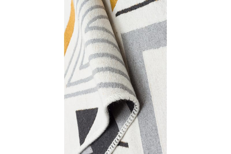 Are Bomullsmatta 160x230 cm Rektangulär - Gul/Grå - Textil & mattor - Matta - Modern matta - Bomullsmatta