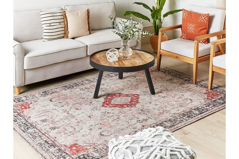 Bomullsmatta Attera 160x230 cm - Röd - Textil & mattor - Matta - Modern matta - Bomullsmatta