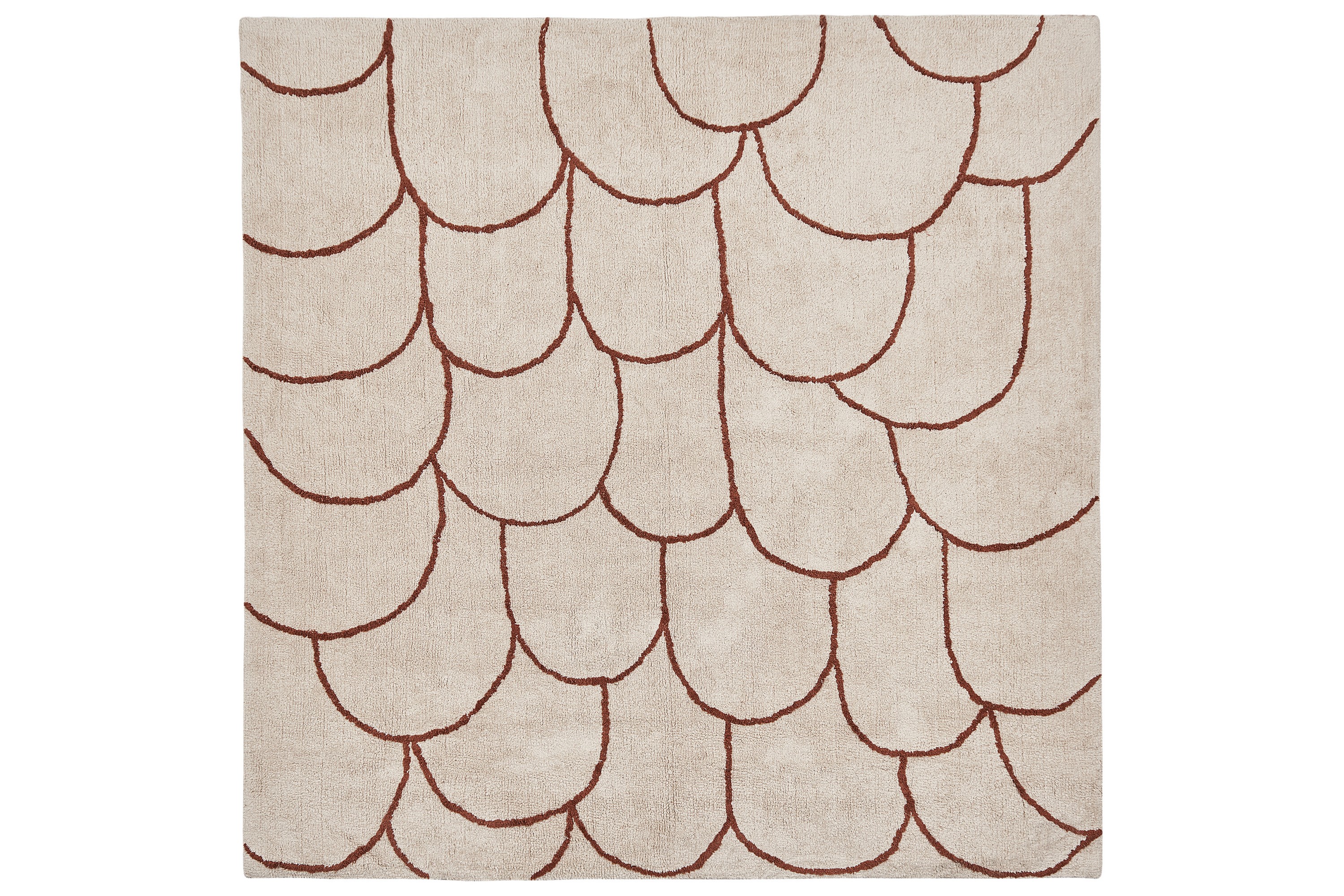 Bomullsmatta Avdan 200x200 cm Kvadratisk Beige