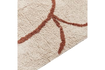 Bomullsmatta Avdan 200x200 cm Kvadratisk - Beige - Textil & mattor - Matta - Modern matta - Bomullsmatta