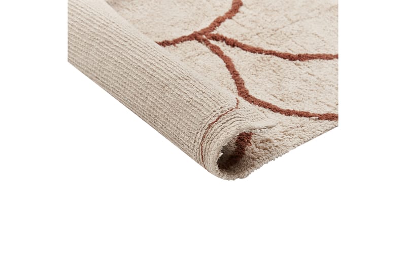 Bomullsmatta Avdan 200x200 cm Kvadratisk - Beige - Textil & mattor - Matta - Modern matta - Bomullsmatta