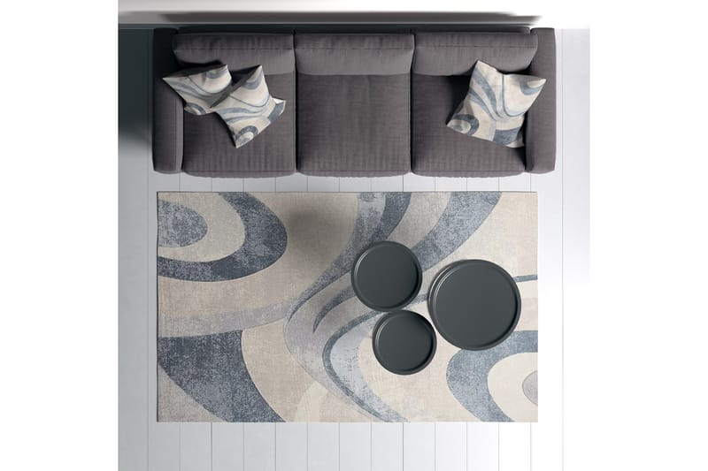 Carolina Bomullsmatta 100x300 cm Rektangulär - Blå - Textil & mattor - Matta - Modern matta - Bomullsmatta