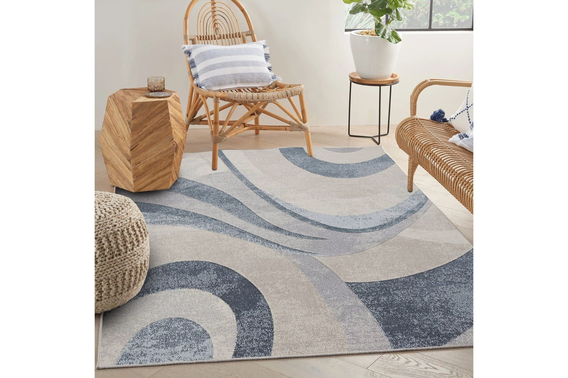 Carolina Bomullsmatta 100x300 cm Rektangul&auml;r - Bl&aring;