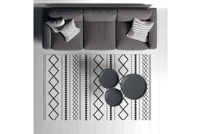 Bomullsmatta Dali 100x300 Rektangulär - Vit - Textil & mattor - Matta - Modern matta - Bomullsmatta