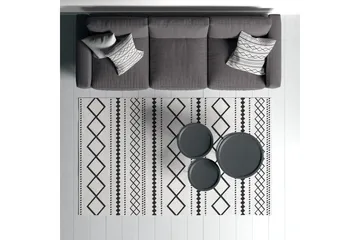 Dali Bomullsmatta 100x300 cm Rektangulär - Vit - Textil & mattor - Matta - Modern matta - Bomullsmatta