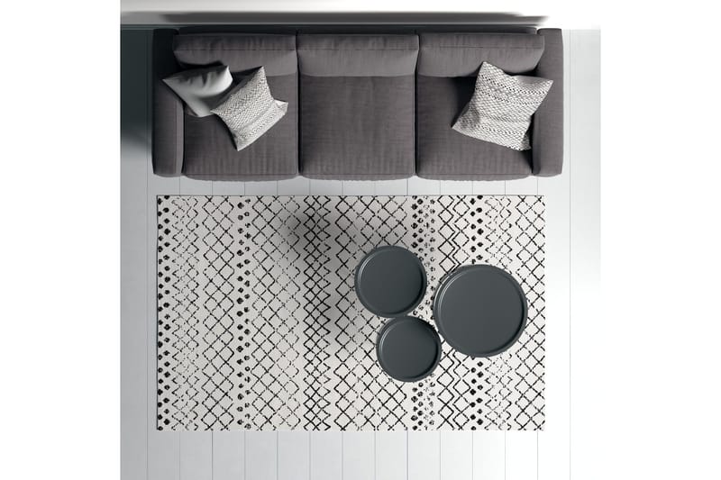 Dall Bomullsmatta 100x300 cm Rektangulär - Vit - Textil & mattor - Matta - Modern matta - Bomullsmatta