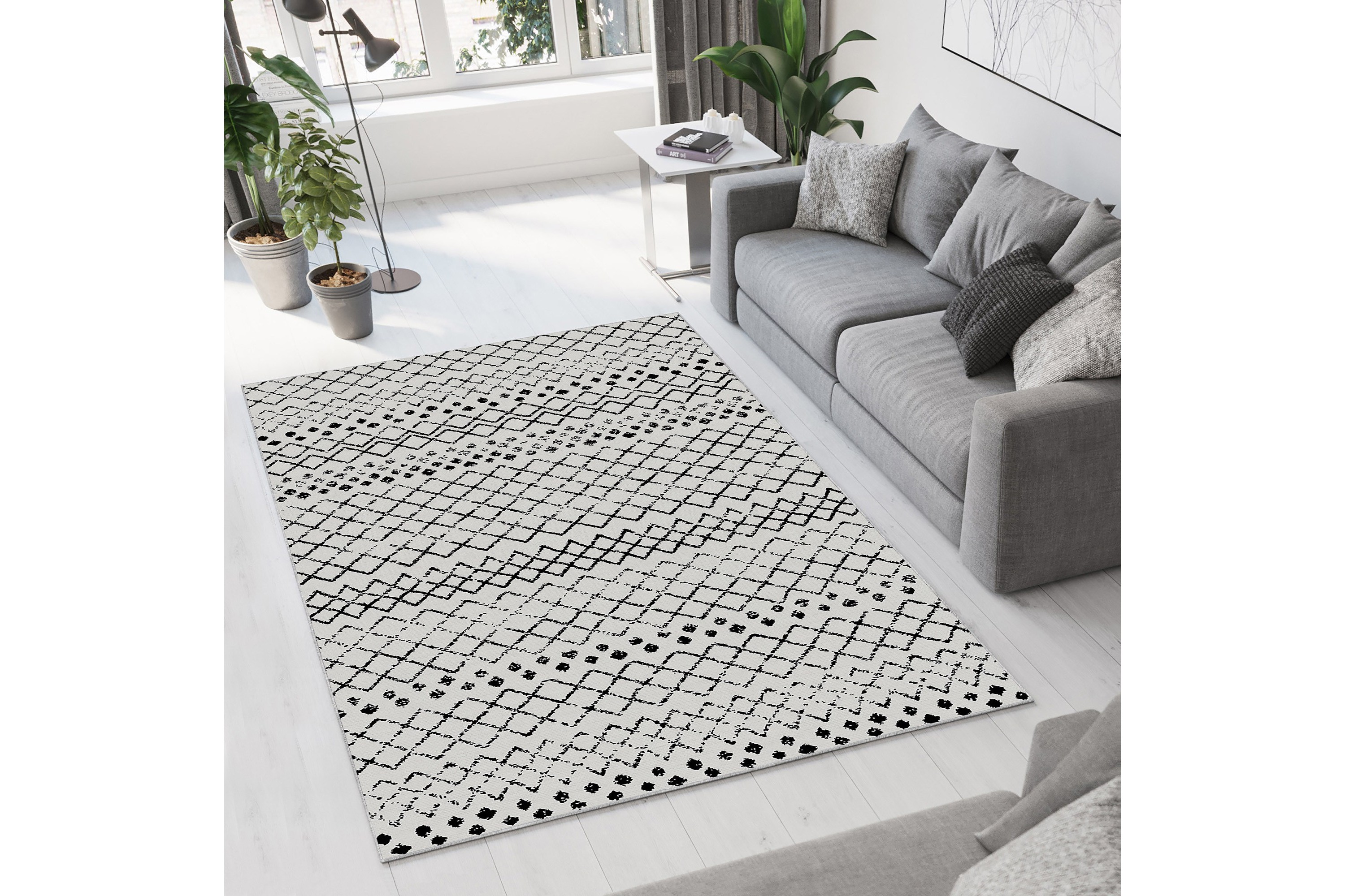 Bomullsmatta Dall 100x300 Rektangulär Vit