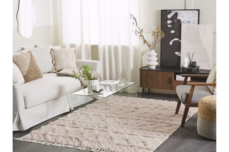 Bomullsmatta Didim 160x230 cm - Beige - Textil & mattor - Matta - Modern matta - Bomullsmatta