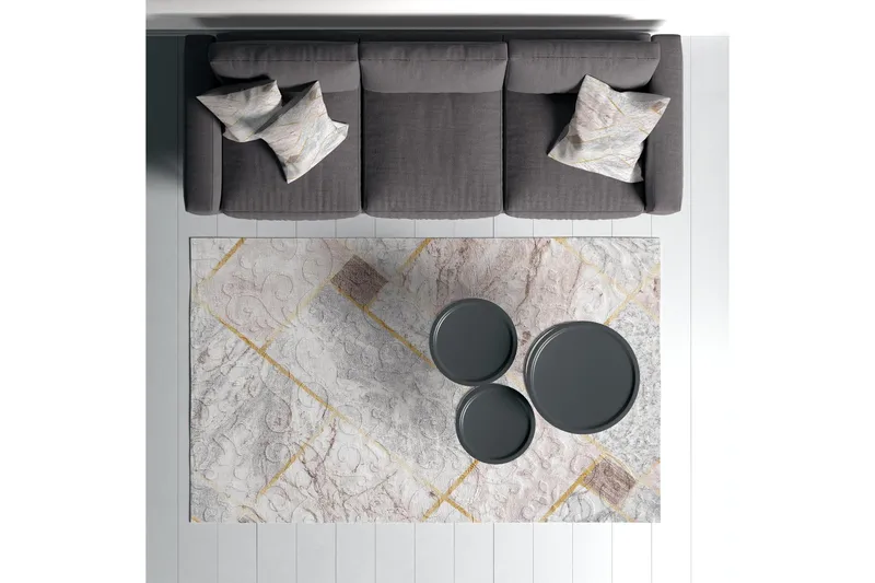 Dina Bomullsmatta 100x300 cm Rektangulär - Vit - Textil & mattor - Matta - Modern matta - Bomullsmatta