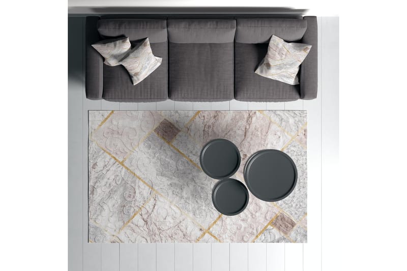 Dina Bomullsmatta 100x300 cm Rektangulär - Vit - Textil & mattor - Matta - Modern matta - Bomullsmatta