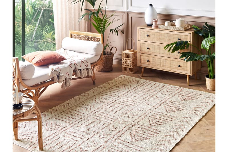 Bomullsmatta Edirne 160x230 cm - Beige - Textil & mattor - Matta - Modern matta - Bomullsmatta