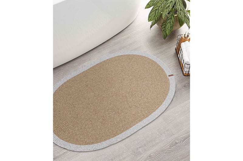 Fielo Bomullsmatta 80x120 cm Rektangulär - Grå/Brun - Textil & mattor - Matta - Modern matta - Bomullsmatta