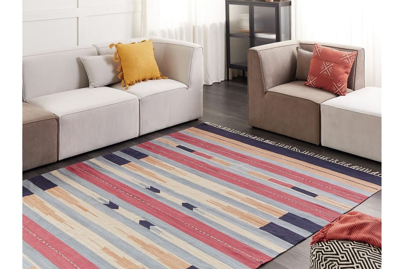 Bomullsmatta Gandzak 200x300 cm - Blå - Textil & mattor - Matta - Modern matta - Bomullsmatta