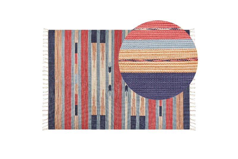 Bomullsmatta Gandzak 200x300 cm - Blå - Textil & mattor - Matta - Modern matta - Bomullsmatta