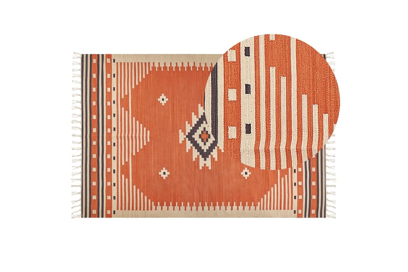 Bomullsmatta Gavar 200x300 cm - Orange - Textil & mattor - Matta - Modern matta - Bomullsmatta