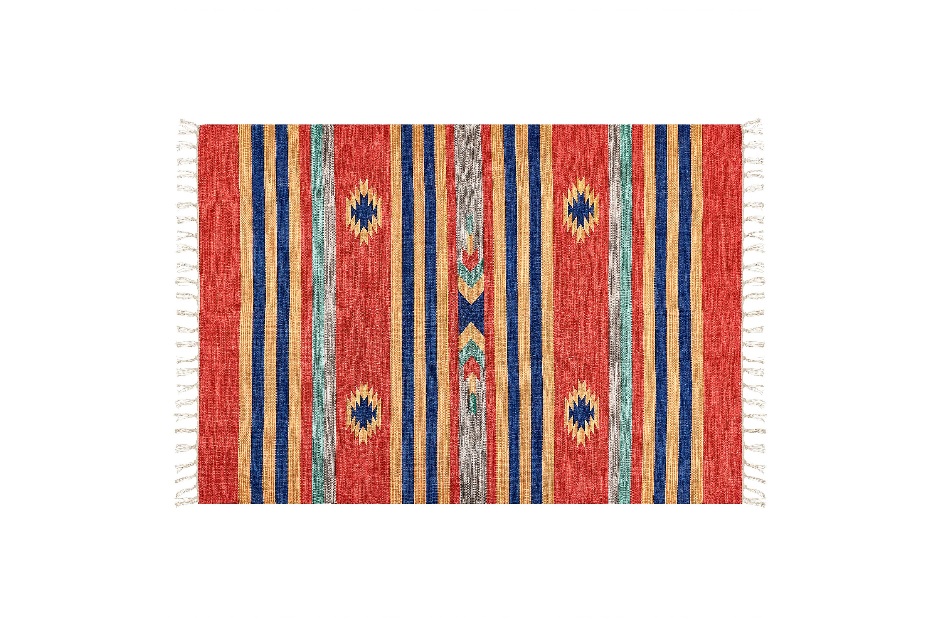 bomullsmatta hatis 140x200 cm - blå