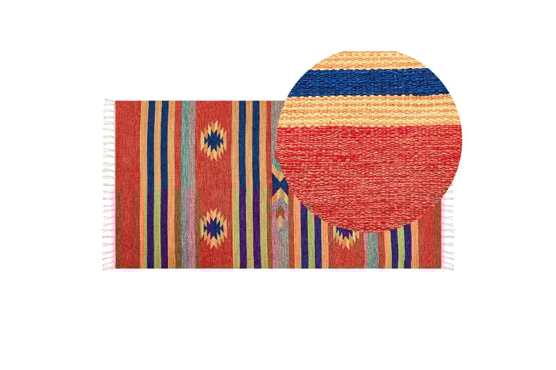 Bomullsmatta Hatis 80x150 cm - Blå - Textil & mattor - Matta - Modern matta - Bomullsmatta