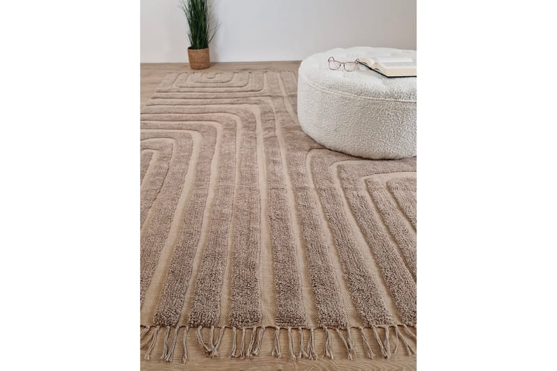 Marocko Bomullsmatta 160x230 cm - Linne - Textil & mattor - Matta - Modern matta - Bomullsmatta