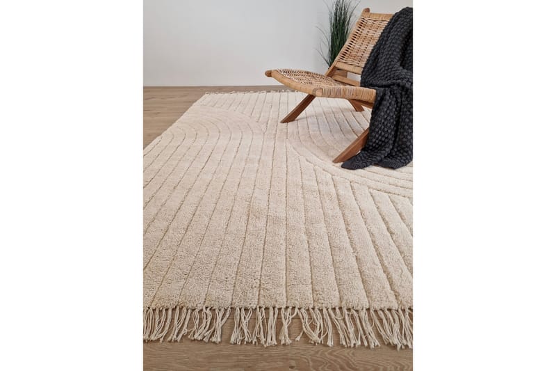 Marocko Bomullsmatta 200x300 cm - Creme - Textil & mattor - Matta - Modern matta - Bomullsmatta