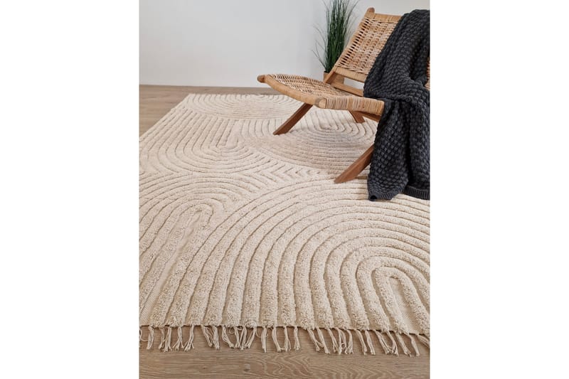 Marocko Bomullsmatta 200x300 cm - Creme - Textil & mattor - Matta - Modern matta - Bomullsmatta