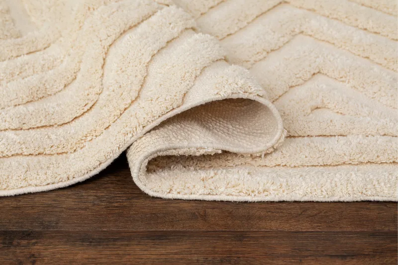 Marocko Bomullsmatta 200x300 cm - Creme - Textil & mattor - Matta - Modern matta - Bomullsmatta