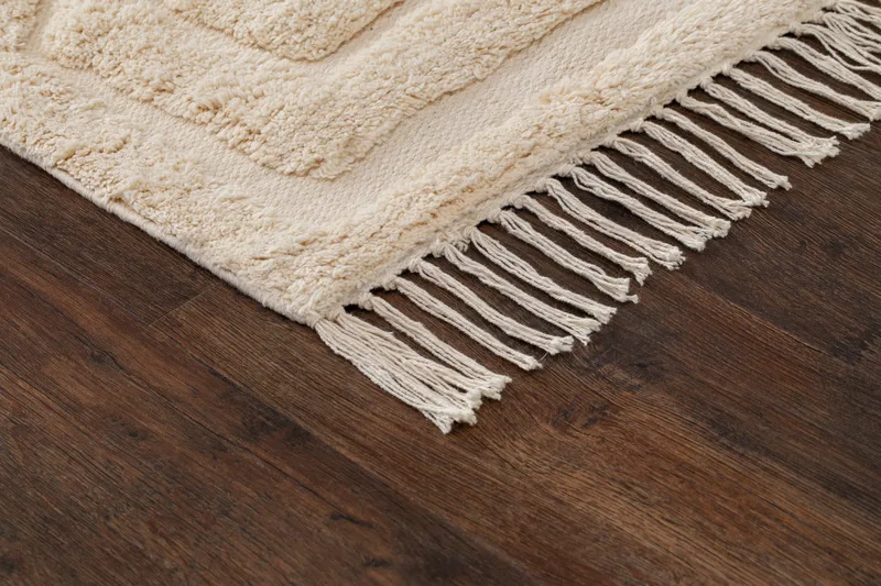 Marocko Bomullsmatta 200x300 cm - Creme - Textil & mattor - Matta - Modern matta - Bomullsmatta