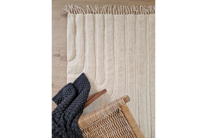 Marocko Bomullsmatta 200x300 cm - Creme - Textil & mattor - Matta - Modern matta - Bomullsmatta