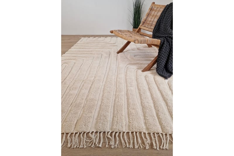 Marocko Bomullsmatta 240x340 cm - Creme - Textil & mattor - Matta - Modern matta - Bomullsmatta