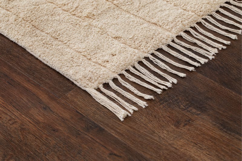 Marocko Bomullsmatta 240x340 cm - Creme - Textil & mattor - Matta - Modern matta - Bomullsmatta