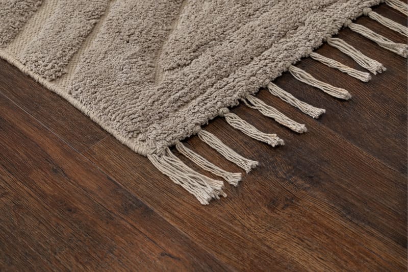 Marocko Bomullsmatta 240x340 cm - Linne - Textil & mattor - Matta - Modern matta - Bomullsmatta
