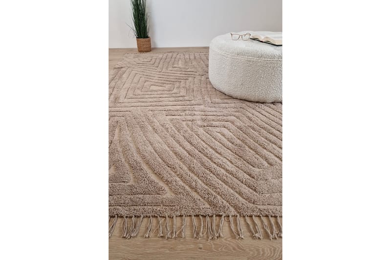 Marocko Bomullsmatta 240x340 cm - Linne - Textil & mattor - Matta - Modern matta - Bomullsmatta